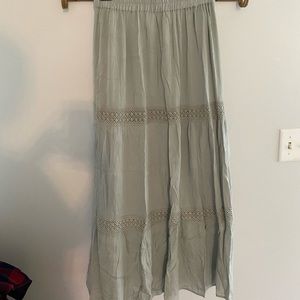 Light green maxi skirt